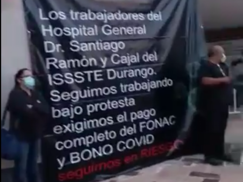 Personal médico del ISSSTE trabaja bajo protesta; exigen bono COVID.