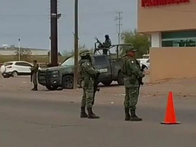 Después de la balacera, llega SEDENA a resguardar la zona