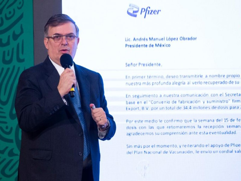 Pfizer reanudará envíos de vacunas a México el lunes 15