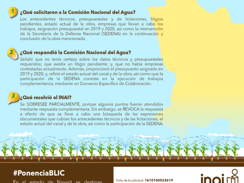Pide INAI se den a conocer detalles del Canal Centenario