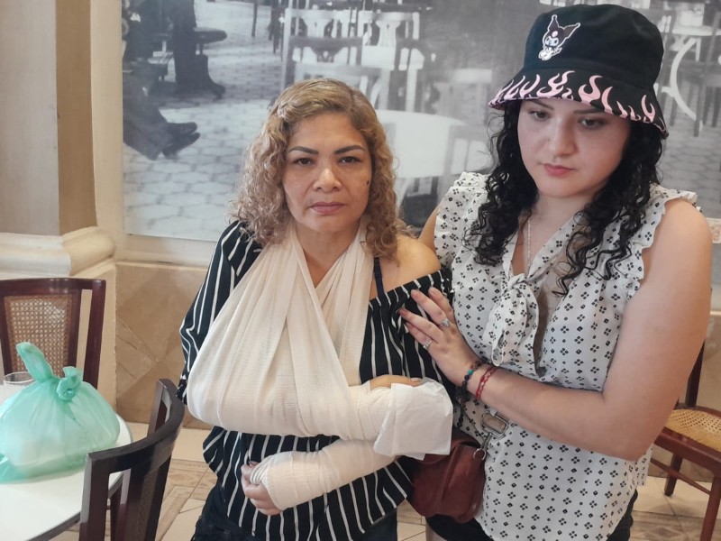 Pide justicia mujer agredida a machetazos por un hombre en Veracruz