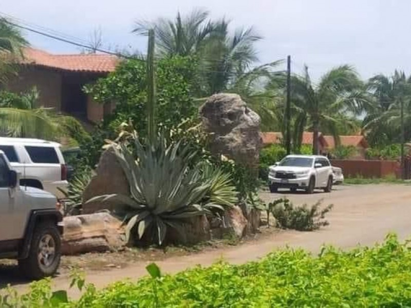 Piden alumbrado público en avenida principal de Troncones