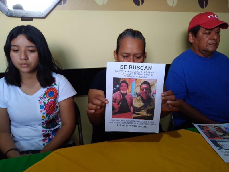 Piden aparición con vida de jóvenes desaparecidos en Comitán