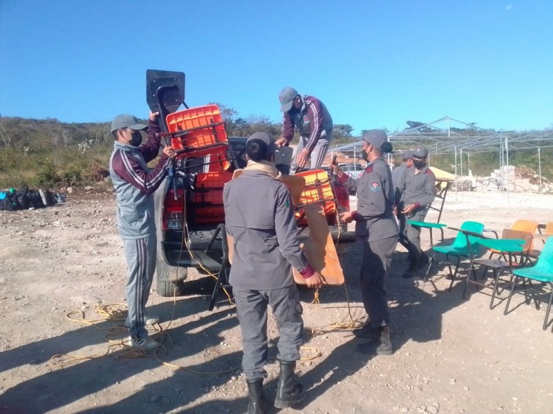 Piden apoyo a sociedad para construcción de Preparatoria Militarizada