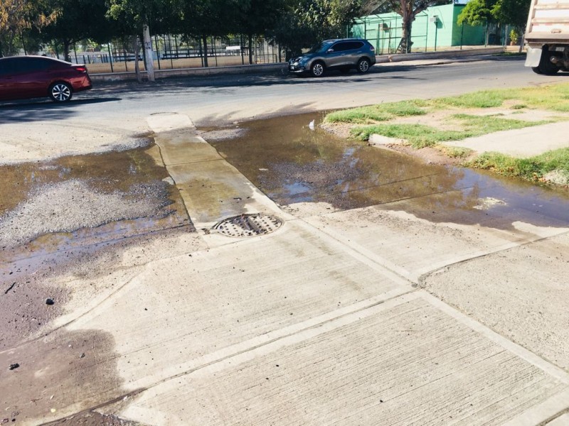 Piden atender fuga de agua en la Colonia Deportiva