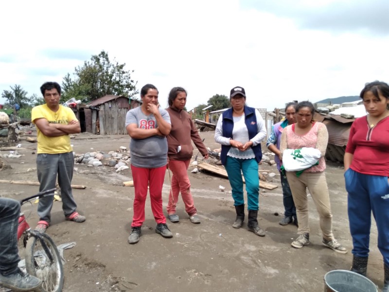 Piden intervención de gobierno, familias afectadas por barrancada en Tlachichuca