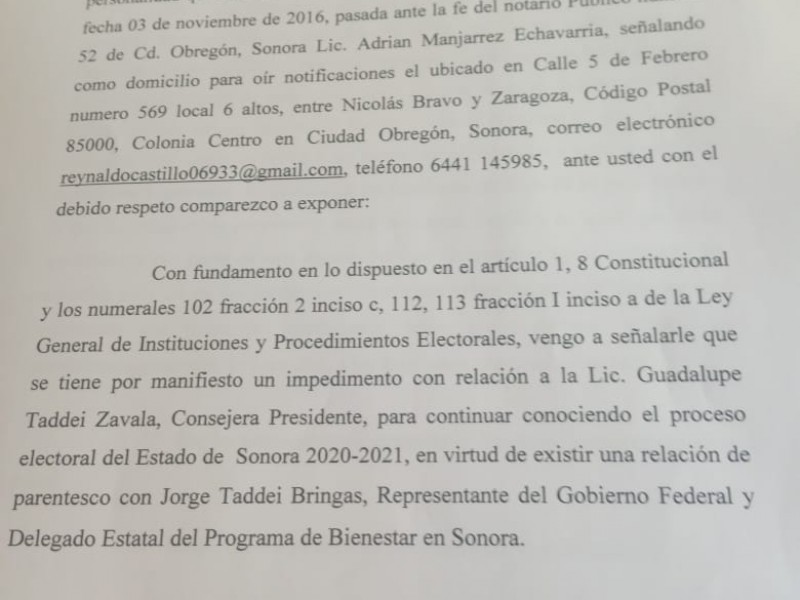 Piden la destitución de Guadalupe Tadeo del IEE