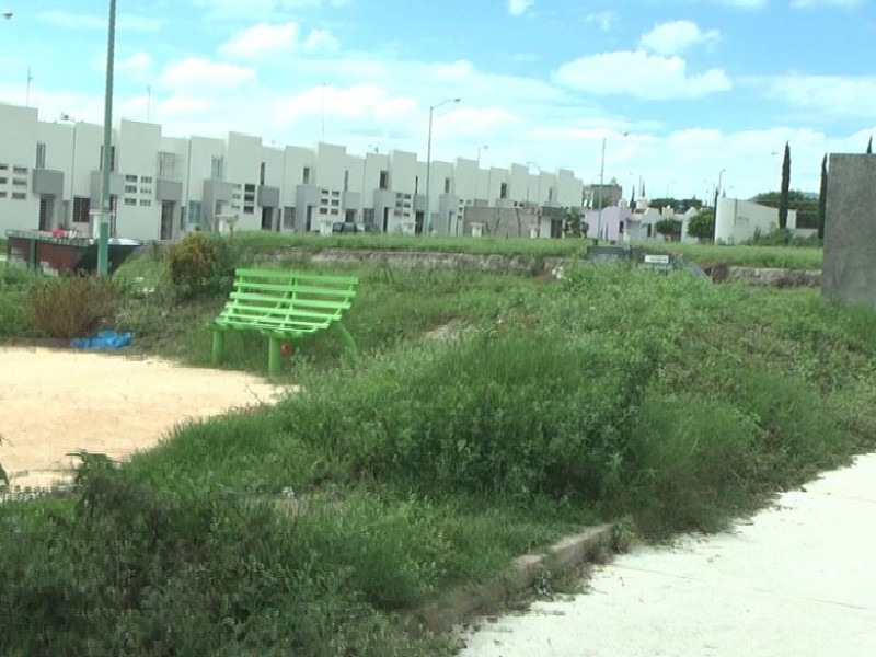 Piden mantenimiento en parque del fraccionamiento Vista Natura