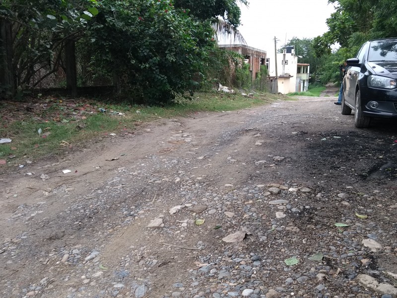 Piden rehabilitación de calle en colonia Anáhuac