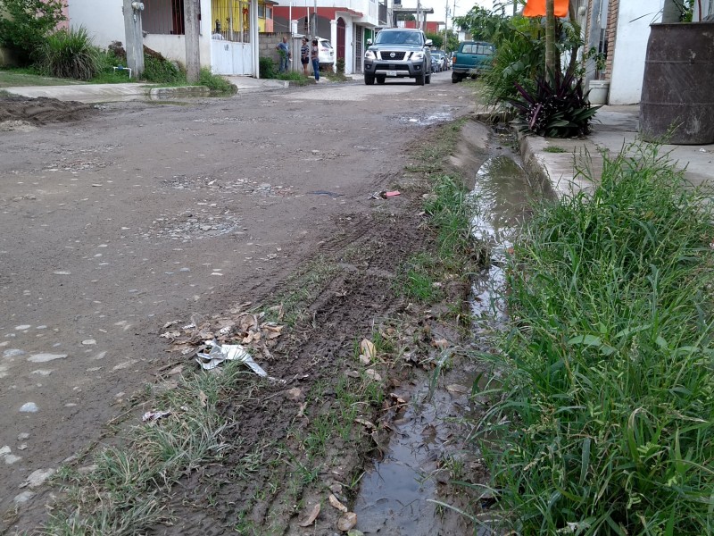 Piden rehabilitar calle en Campo Real