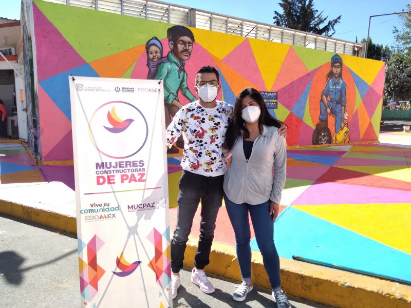 Pinta-mural  para erradicar la violencia de género en Toluca