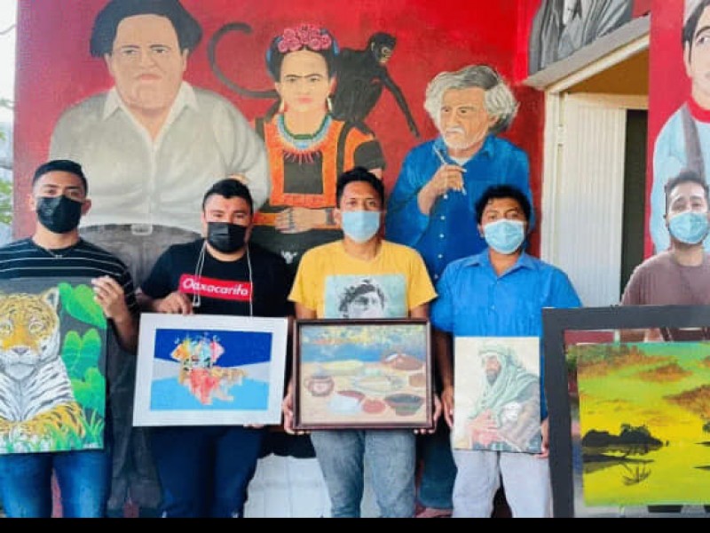 Pintores de Unión Hidalgo se unen para expo-venta