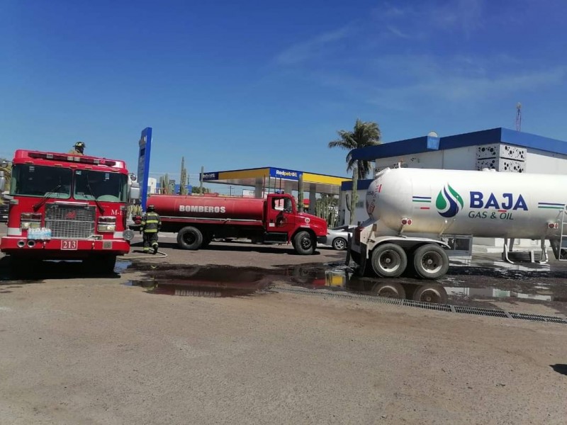 PIPA DERRAMA COMBUSTIBLE EN GASOLINERA