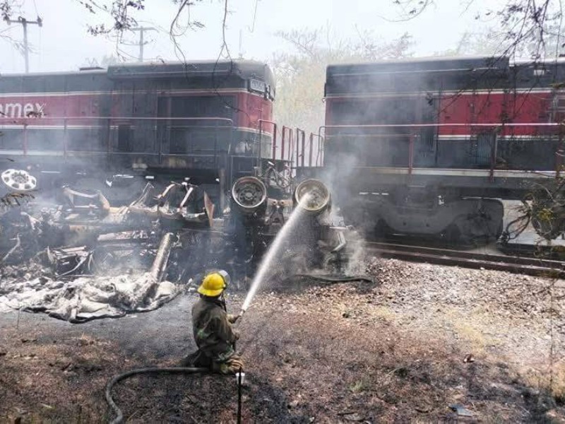 Pipa trató de ganarle al tren en Tres Valles