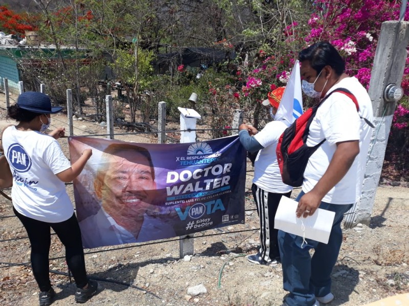 Planilla del PAN recorre agencias y barrios de Tehuantepec