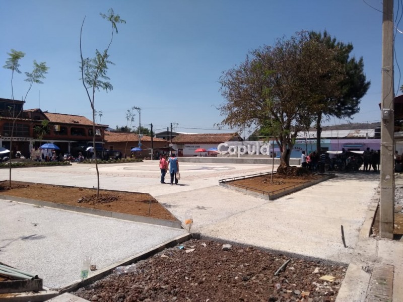 Plaza de Capula no presenta retraso en rehabilitación