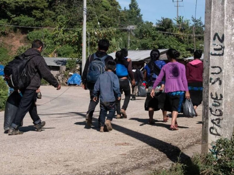 Pobladores desplazados de comunidades de Chenalhó retornan a sus comunidades