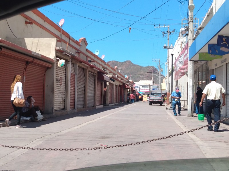 Poco movimiento en el centro de Guaymas