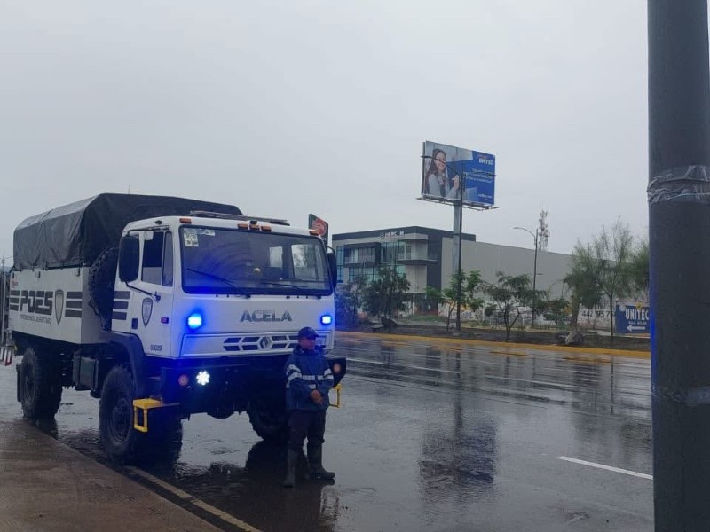PoEs apoyó a PC para resguardo ciudadano por fuertes lluvias