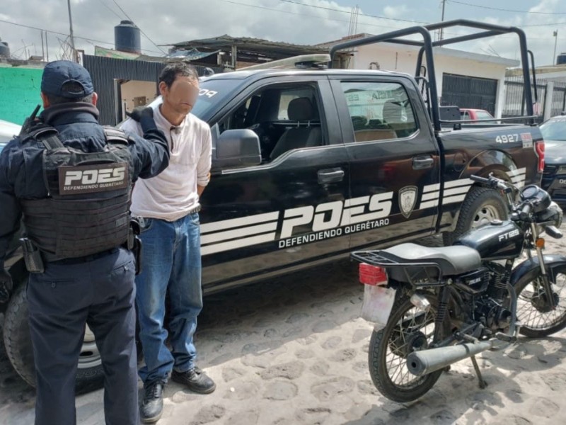 POES asegura moto robada y detiene a sujeto en la capital