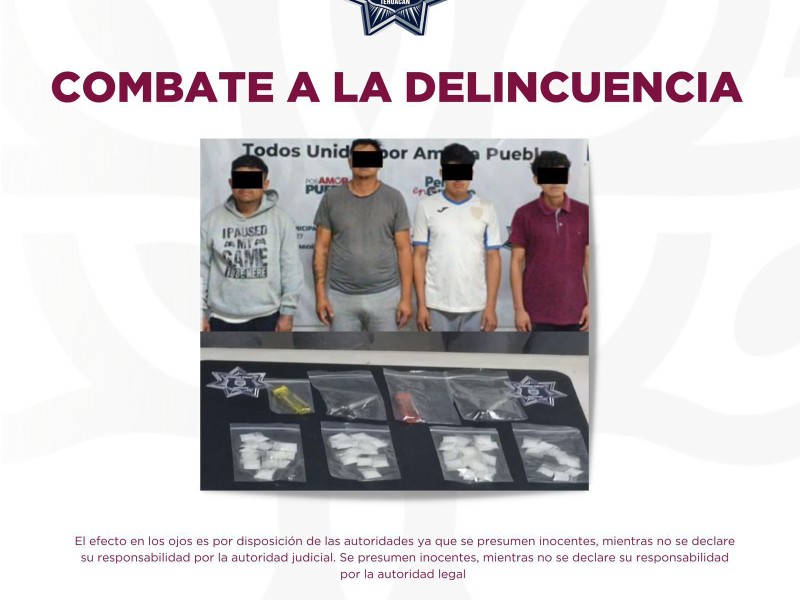 Policía detienen a sujetos relacionados con narcomenudeo y otros delitos
