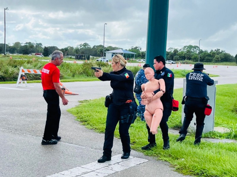 Policía Estatal participa en entrenamiento táctico en Estados Unidos