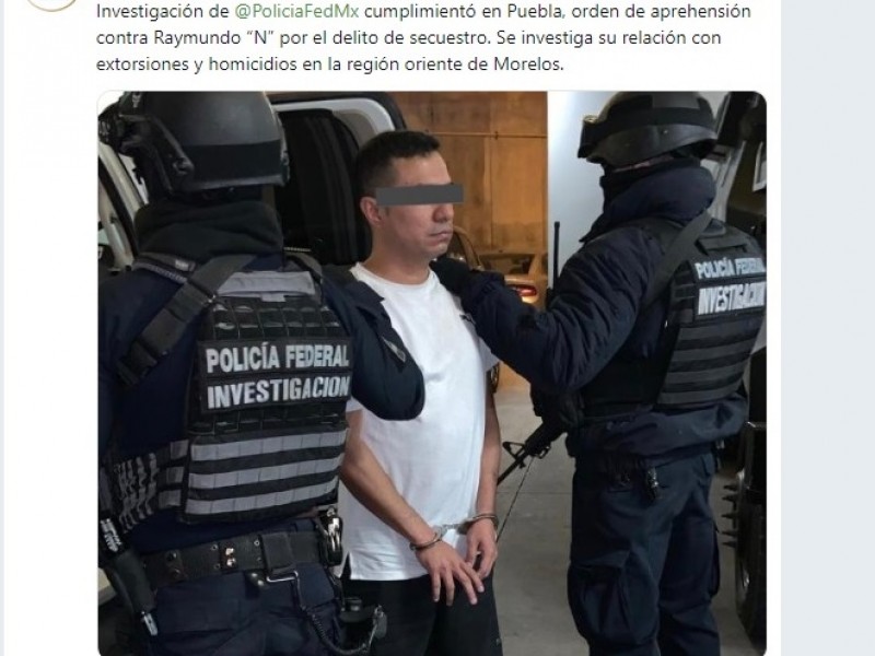 Policía Federal, confirmó detención de Raymundo N