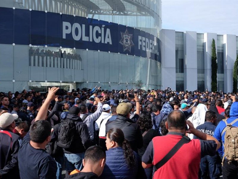 Policía Federal se manifiesta contra la Guardia Nacional