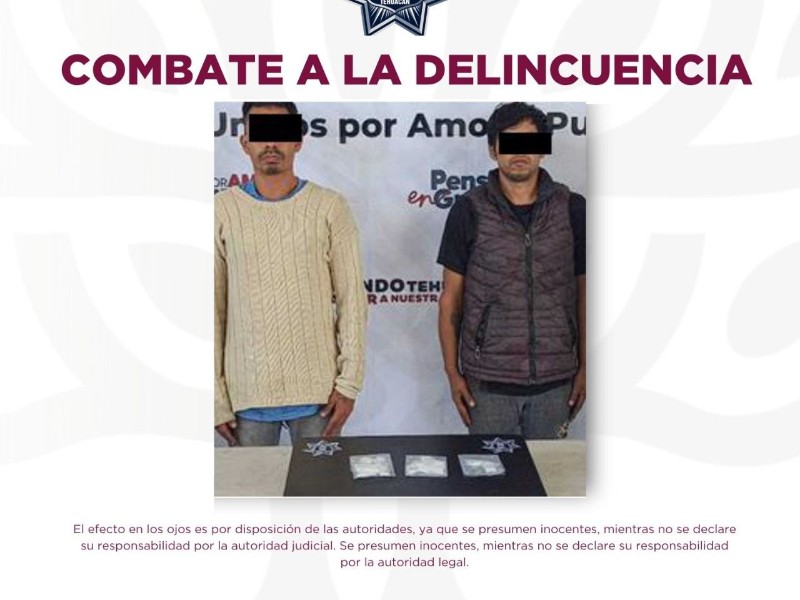 Policía municipal detiene dos hombres presuntos narcomenudistas