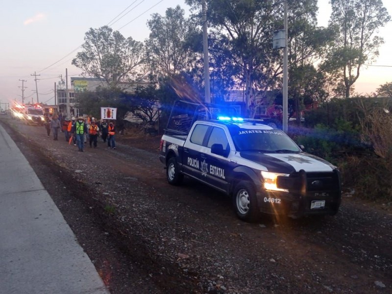 Policía Queretana abanderó a 250 peregrinos, se mantuvo avance seguro