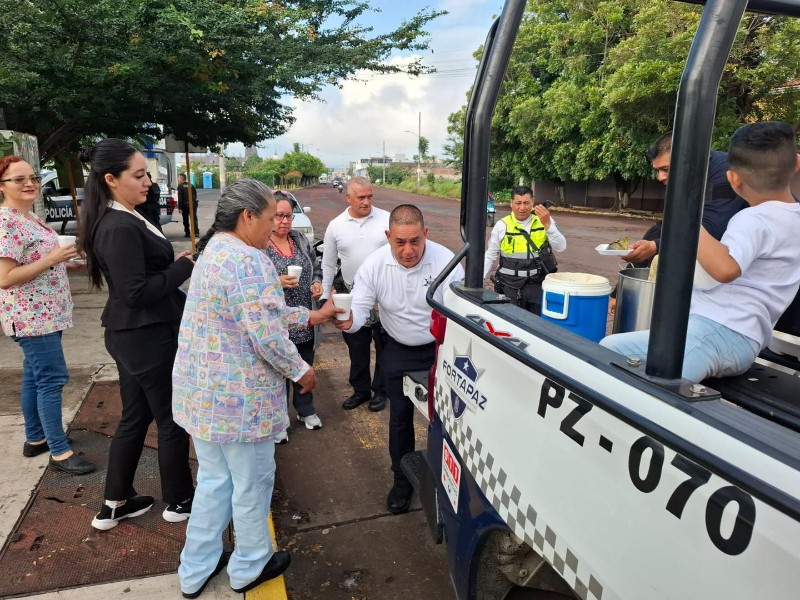 Policía Zamora lleva a cabo jornada de proximidad social en Hospital IMSS