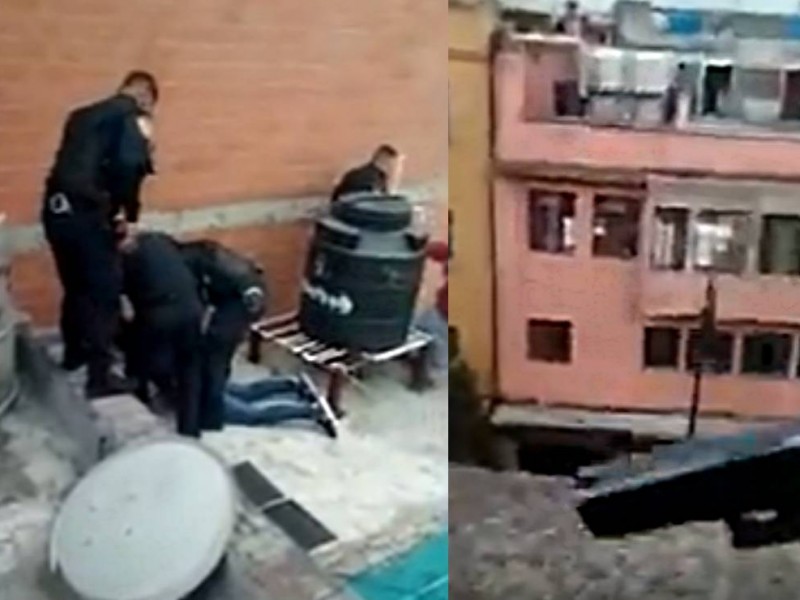 Video: Policías CDMX persiguen por azoteas del Centro a secuestradores