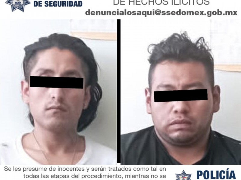 Policías Estatales recuperan unidad móvil en Atlacomulco hay dos detenidos