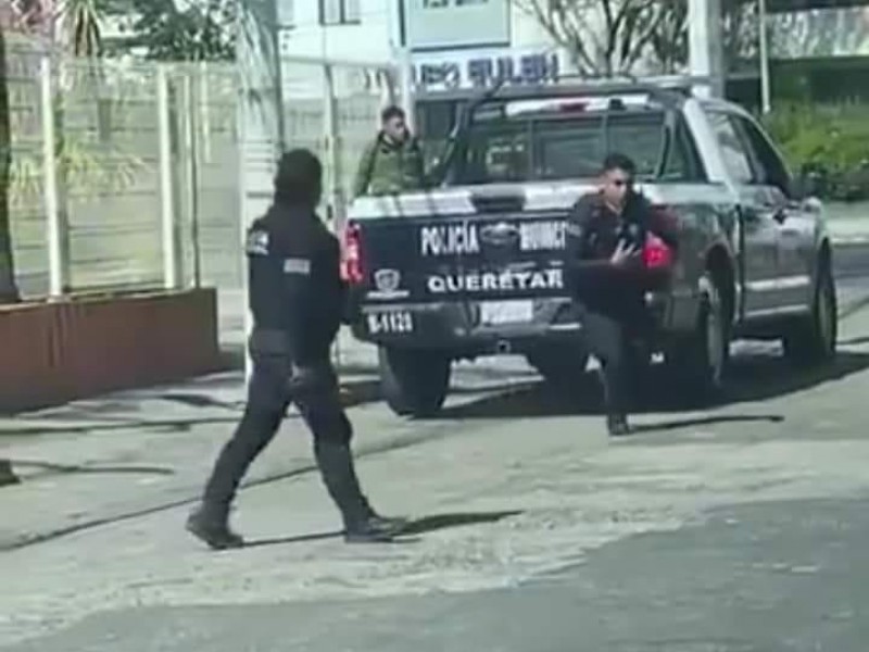 Policías Municipales fueron desarmados y amedrentados a tiros