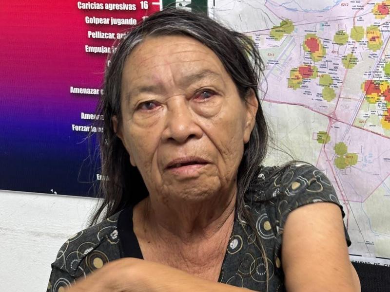 Policías resguardan a adulta mayor que no recuerda su domicilio en Culiacán
