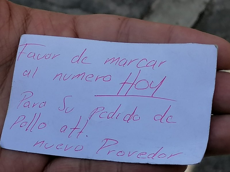 Pollería denuncian extorsión por presunto grupo delincuencial