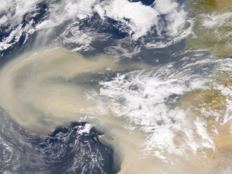 Polvo del Sahara en camino a México
