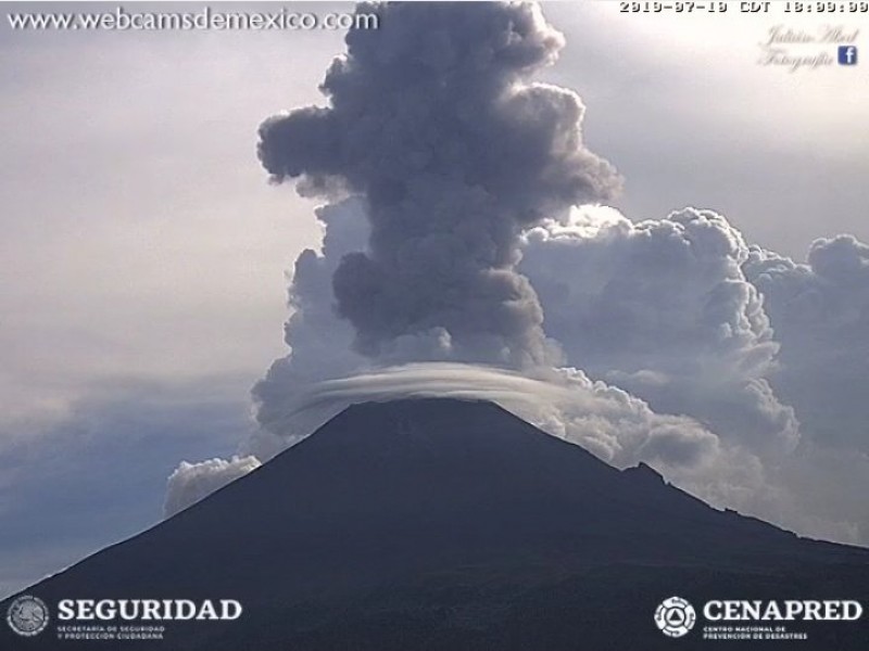 Popocatépetl, con alerta volcánica amarillo fase dos