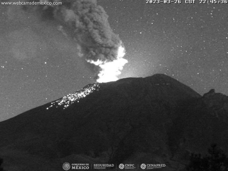 Popocatépetl ha registrado 227 exhalaciones en las últimas horas