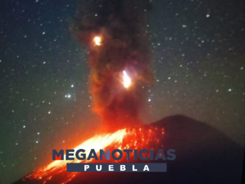 Popocatépetl registra explosión durante la madrugada