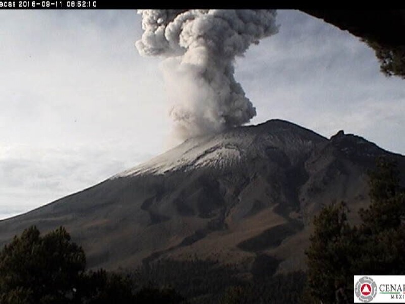 Popocatépetl registra explosión esta mañana