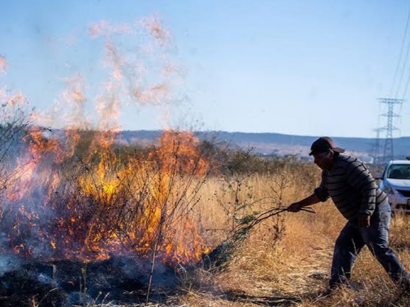 Por altas temperaturas se duplican incendios de pastizales