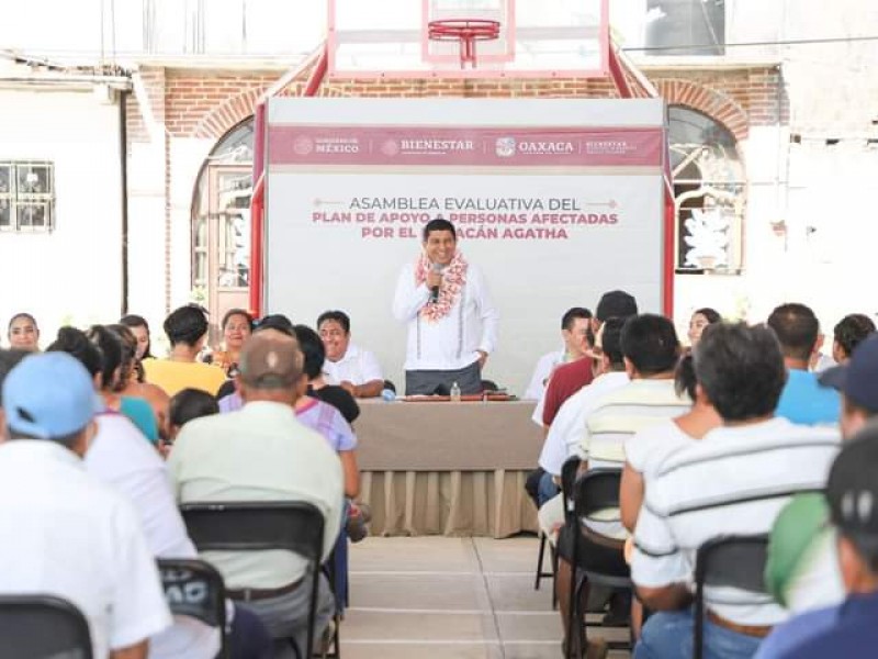 Por asamblea evaluativa,  Salomón Jara visita Santiago Astata