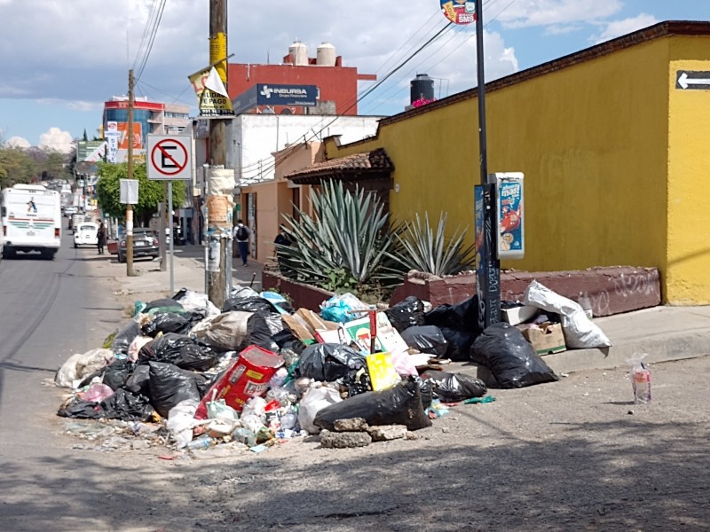 Por bloqueo, 3,500 toneladas de basura sin depositar en tiradero