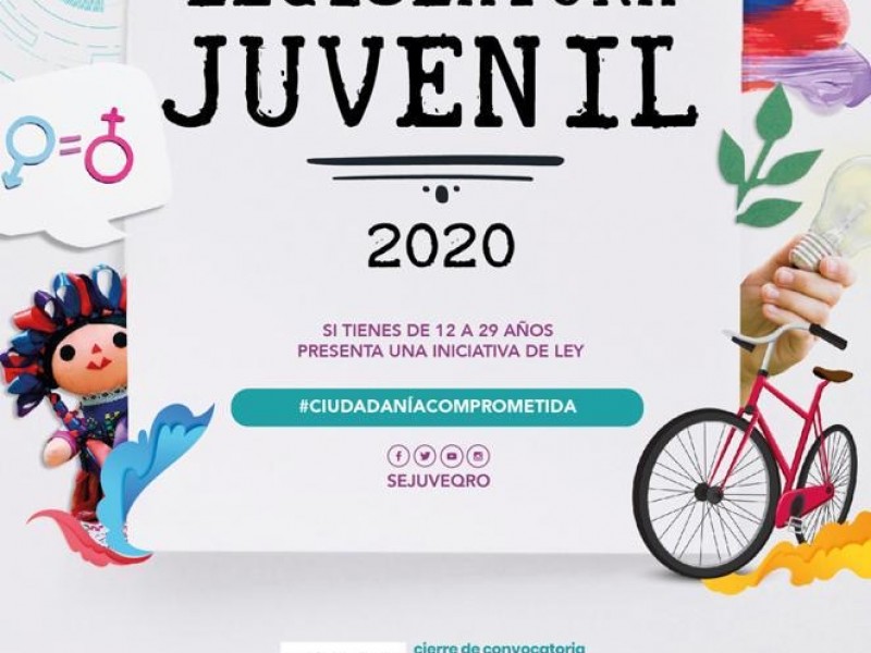 Por cerrar convocatoria ‘Legislatura Juvenil 2020’