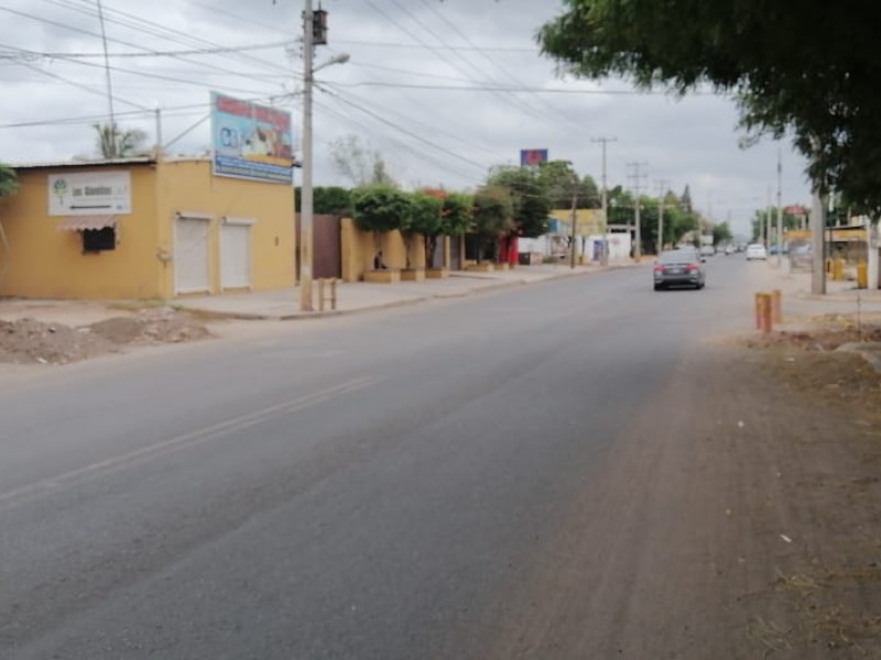 Por construcción cerrada la Obregón en Los Alamitos