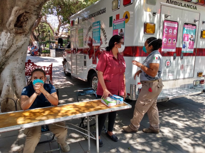 Por COVID-19, instalan 6 filtros de salud en Zamora