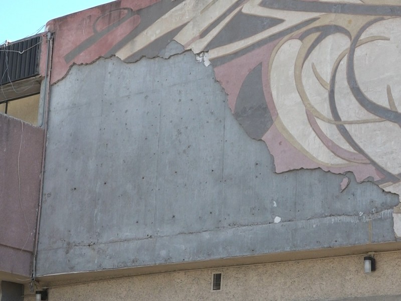 Por el ISC no han podido reparar mural de Biblioteca