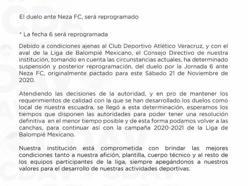 Por falta de estadio suspenden partido del Atlético Veracruz