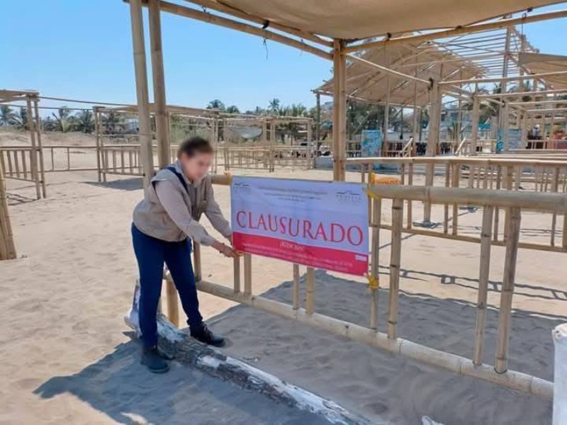 Por invasión de área federal PROFEPA colocó sellos en Chachalacas